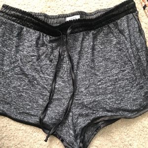 gray pajama shorts